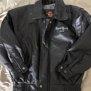 Hard Rock Cafe Black Bomber Jacket